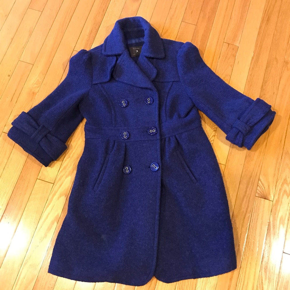 Beautiful blue Forever 21 pea coat 💙 !